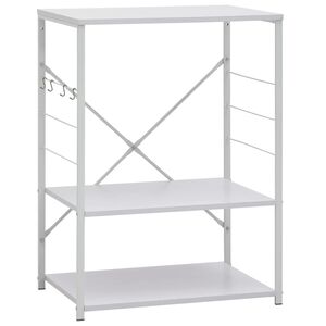 vidaXL Dulap cuptor microunde, alb, 60 x 39,6 x 79,5 cm, PAL