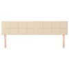 vidaXL Tăblii de pat, crem, 160x5x78/88 cm, textil