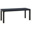 vidaXL Bancă de grădină, negru, 110 cm, oțel și WPC