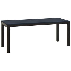 vidaXL Bancă de grădină, negru, 110 cm, oțel și WPC