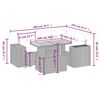 vidaXL Set canapele de grădină cu perne, 5 piese, gri, poliratan