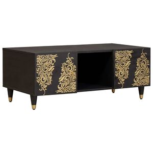vidaXL Masă de cafea Negru 100 x 54 x 40 cm Lemn de mango solid