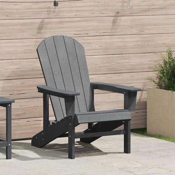vidaXL Scaun Adirondack Gri deschis 82 x 74 x 92 cm HDPE