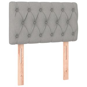 vidaXL Tăblie de pat, gri deschis, 80x7x78/88 cm, textil