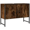vidaXL Dulap chiuveta de baie stejar fumuriu 80x33x60 cm lemn compozit
