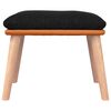 vidaXL Taburet, negru, 45x29,5x35 cm, textil & piele ecologică