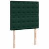 vidaXL Pat box spring cu saltea, verde &icirc;nchis, 100x200 cm, catifea