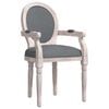 vidaXL Scaun de bucătărie, gri &icirc;nchis, 54x56x96,5 cm, material textil