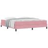 vidaXL Pat cu arcuri cu saltea Roz 180 x 210 cm țesătură