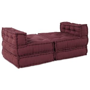 vidaXL Unitate de canapea modulară Țesătură Bordo 210 x 140 x 56 cm