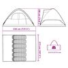 vidaXL Cort de camping cupolă pentru 6 persoane, verde, impermeabil