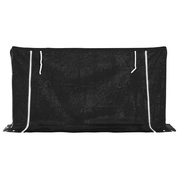 vidaxL Raft pentru lemn de foc cu capac de ploaie otel galvanizat