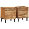vidaXL Noptiere 2 buc. 40x33x46 cm, lemn masiv de salc&acirc;m