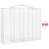 vidaXL Coșuri gabion arcuite 30 buc, 200x50x160/180cm, fier galvanizat
