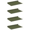 vidaXL Raft suspendat 4 buc. Verde măsliniu 30 x 18 x 2,5 cm Oțel