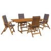 vidaXL Set de dining pentru exterior cu parasolar 6 buc. 4-Locuri