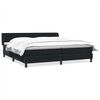 vidaXL Pat cu arcuri cu saltele negru 180x210 cm catifea