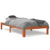 vidaXL Cadru pat fără saltea, maro ceruit, 75x190 cm, lemn masiv pin
