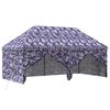 vidaXL Gară pop-up cu 4 perete laterale 3 x 6 m Camuflaj albastru