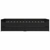 vidaXL Cadru de pat Stejar Negru 90 x 200 cm Lemn de pin masiv