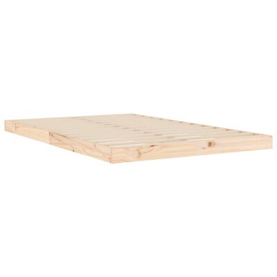 vidaXL Cadru de pat 120x190 cm, mic, dublu, lemn masiv de pin