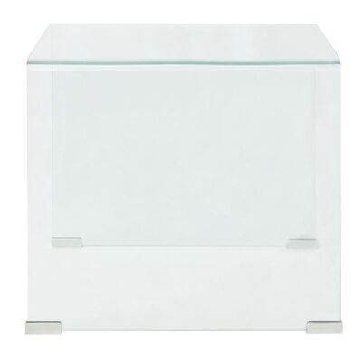 vidaXL Măsuță cafea, sticlă securizată 49,5 x 50 x 45 cm, transparentă