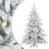 vidaXL Brad de Crăciun artificial cu ramuri articulare Alb 210 cm