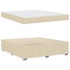 vidaXL Cadru de pat cu saltea Crem 180 x 200 cm țesătură