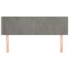 vidaXL Tăblie de pat cu aripioare gri deschis 147x16x78/88 cm catifea