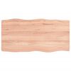 vidaXL Blat masă, 80x40x(2-6) cm, maro, lemn tratat contur organic