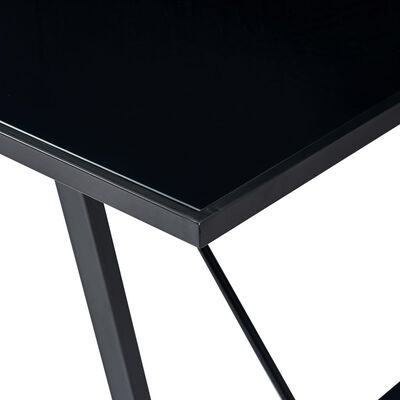vidaXL Masă de bucătărie, negru, 180 x 90 x 75 cm, sticlă securizată