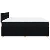 vidaXL Pat box spring cu saltea, negru, 180x200 cm, catifea