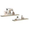 vidaXL Rafturi perete suspendate, 2 buc., stejar, 120x23,5x3,8 cm, MDF