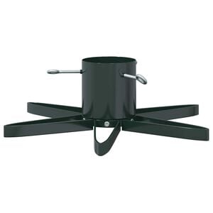 vidaXL Suport pentru brad de Crăciun 1.73 Verde 49 x 49 x 15,5 cm Oțel