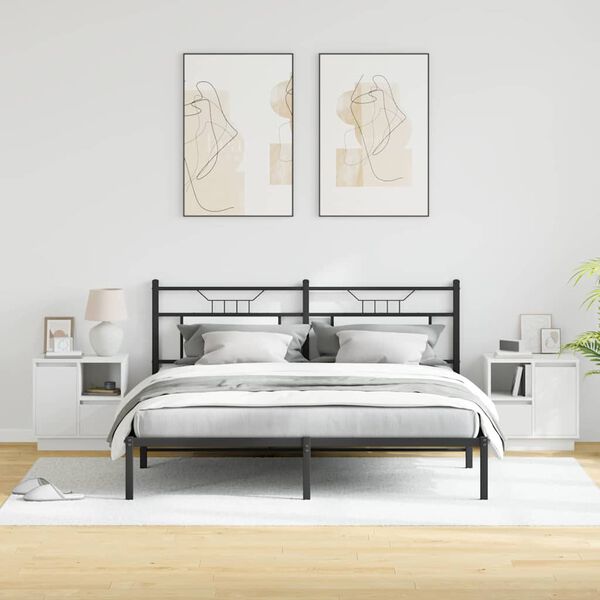 vidaXL Dulap de noapte 2 pcs Alb 50 x 34,5 x 50 cm Lemn compozit