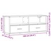 vidaXL Dulap TV stejar sonoma, 100x31x39,5 cm, lemn prelucrat și metal