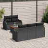 vidaXL Set de canapele pentru grădină 6 pcs Negru Rattan poli