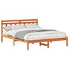 vidaXL Cadru de pat Maro 160 x 200 cm Lemn de pin masiv