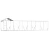 vidaXL Padoc exterior cu acoperiș argintiu 10x2x2,5 m oțel galvanizat