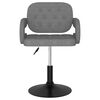 vidaXL Scaun de bucătărie pivotant, gri deschis, textil