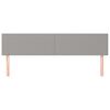 vidaXL Tăblii de pat, 2 buc, gri deschis, 100x5x78/88 cm, textil