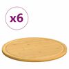 vidaXL Tocătoare, 6 buc., &Oslash;30x1,5 cm, bambus