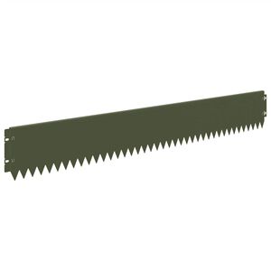 vidaXL Margine pentru gazon 10 pcs 103 x 15 cm Oțel Verde măsliniu