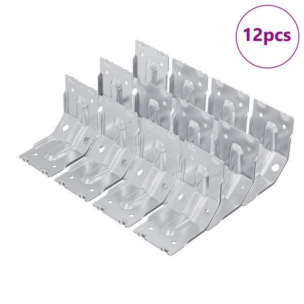 vidaXL Suport 12 pcs Zincat 106 x 55 x 1,5mm Oțel
