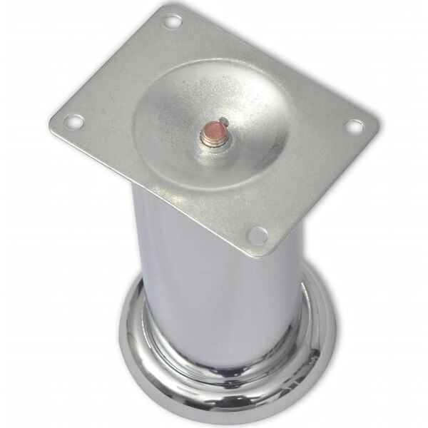 vidaXL Picioare de canapea rotunde, 8 buc., 120 mm, crom