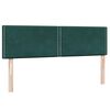 vidaXL Pat box spring cu saltea, verde &icirc;nchis, 140x220 cm, catifea
