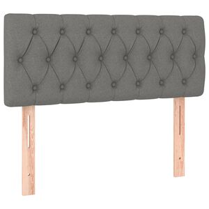 vidaXL Tăblie de pat, gri &icirc;nchis, 100x7x78/88 cm, textil