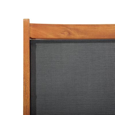 vidaXL Scaun șezlong de exterior, lemn masiv de acacia și textilenă