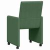 vidaXL Scaune de dining cu roți 2 pcs Gri verde 57 x 66 x 94 cm
