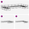 vidaXL Set de canapele de exterior 10 pcs natural Lemn Solid de Acacia